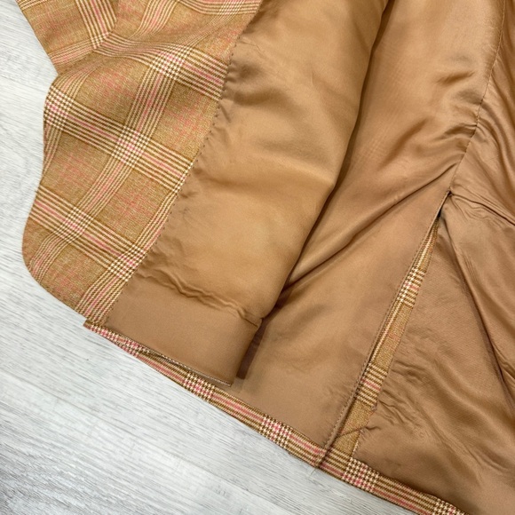 Ermenegildo Zegna Single Breasted Brown Plaid Tartan Blazer 100% Wool - Picture 9 of 17